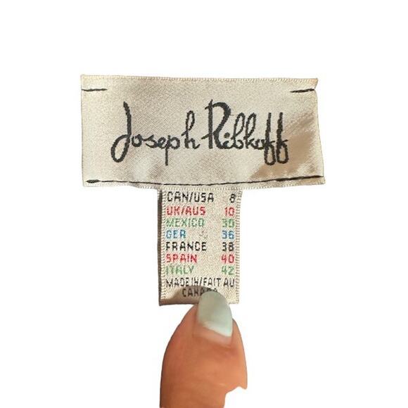 Joseph Ribkoff Black 3/4 Cuffed Sleeve Button Front Collared Dress Women Sz 8 - Picture 9 of 10